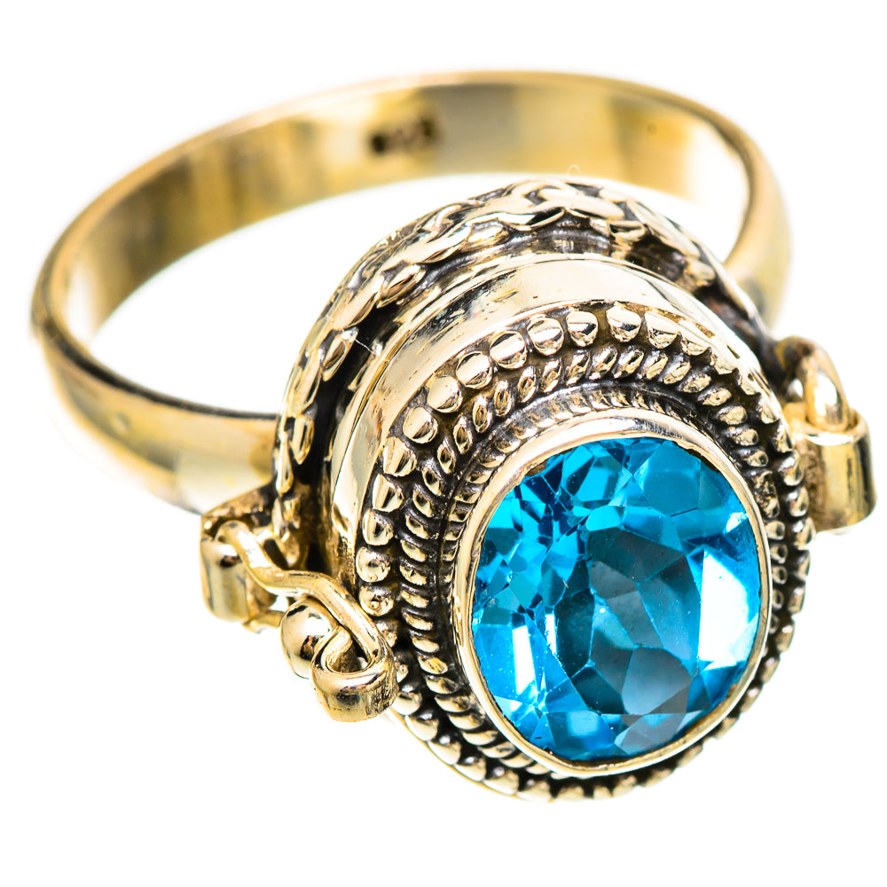 Blue Topaz Rings handcrafted by Ana Silver Co - RING109289 - Photo 2