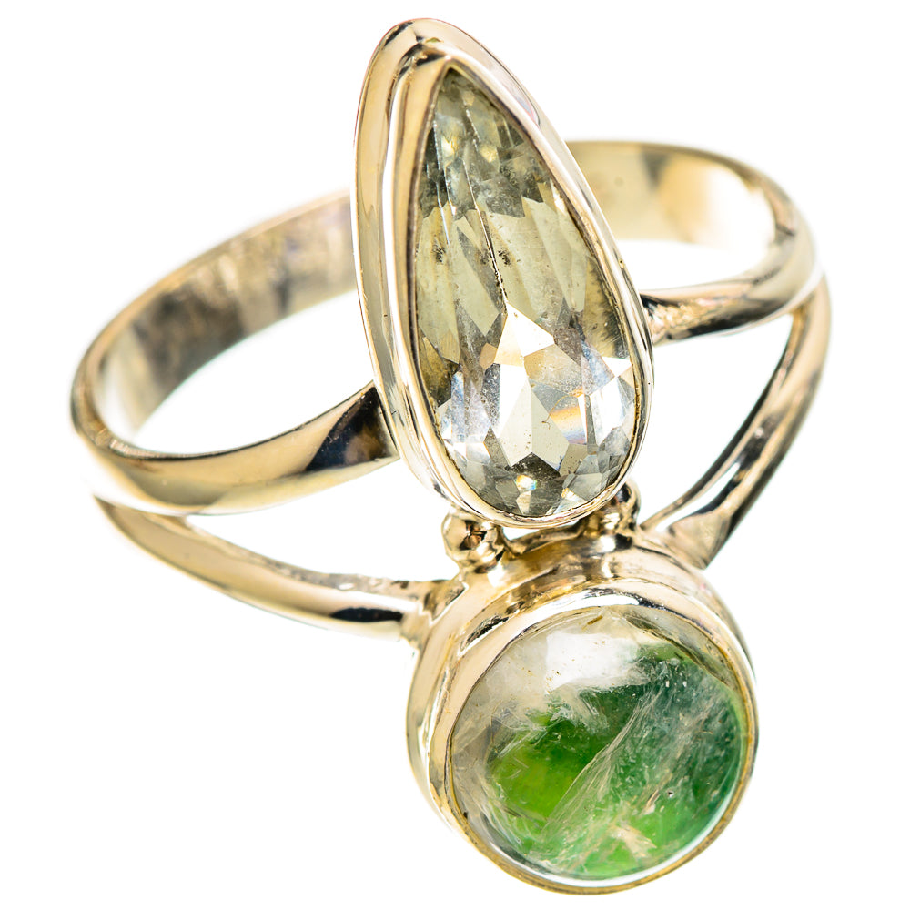 Green Moonstone Rings handcrafted by Ana Silver Co - RING109298 - Photo 2