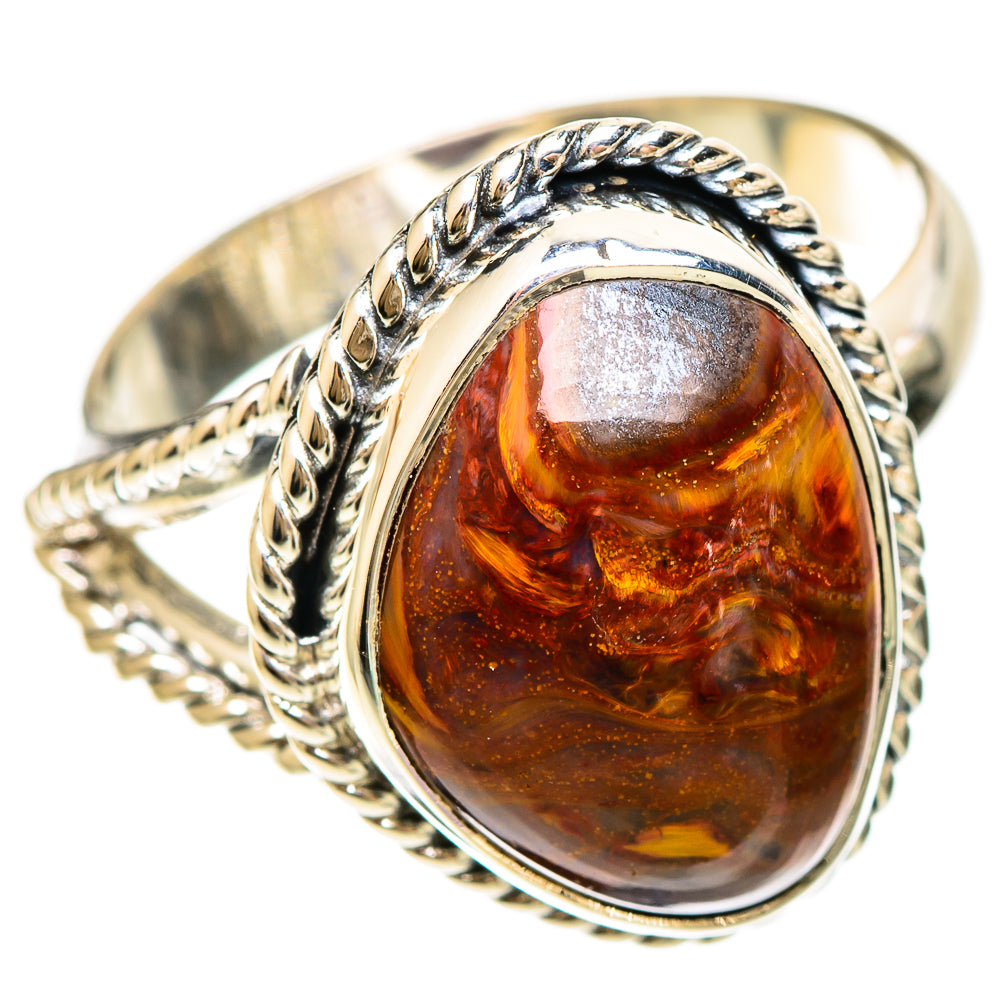 Golden Pietersite Rings handcrafted by Ana Silver Co - RING109301 - Photo 2