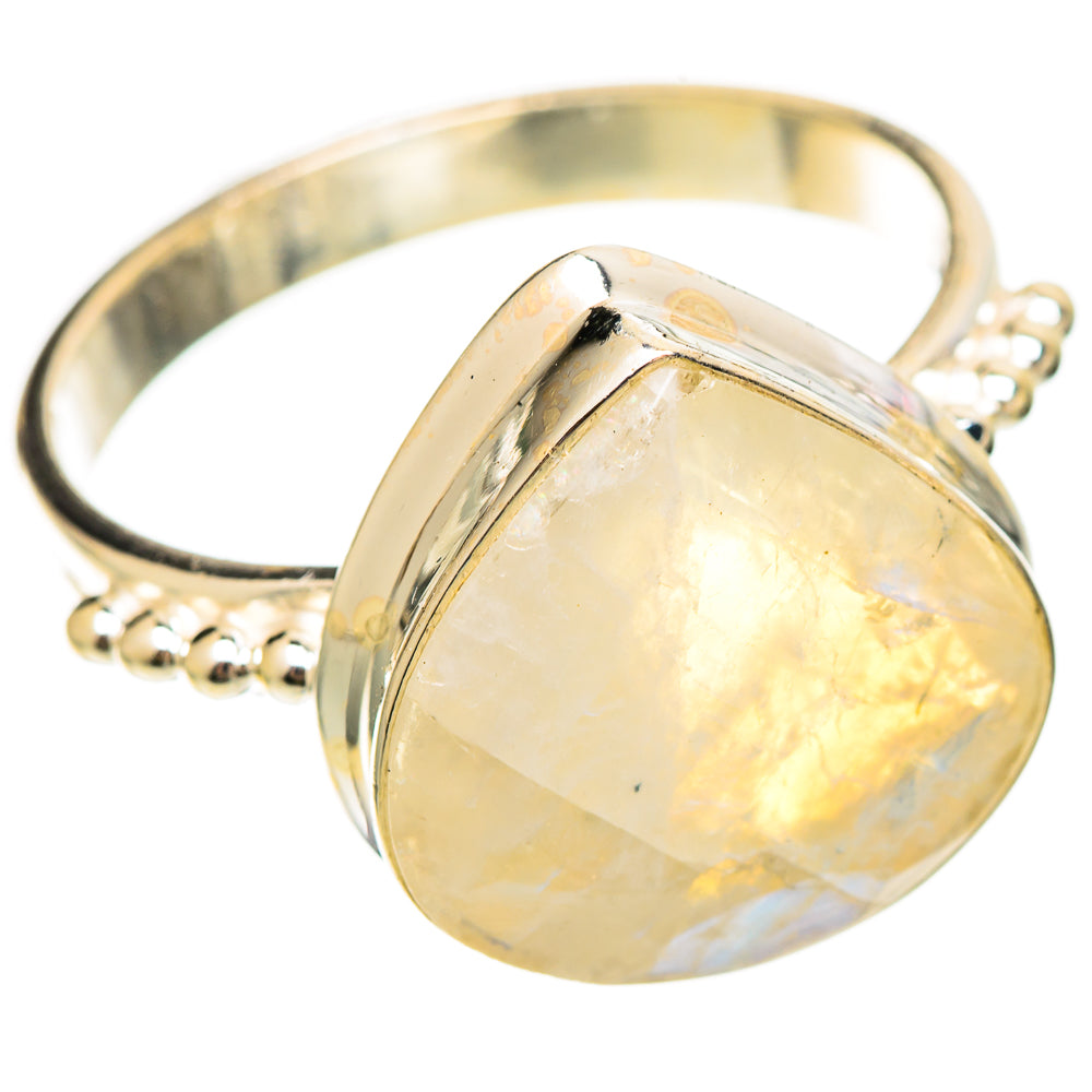 Rainbow Moonstone Rings handcrafted by Ana Silver Co - RING109315 - Photo 2