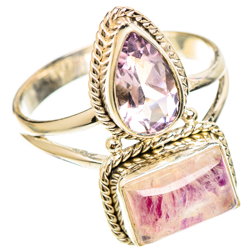 Pink Moonstone Rings handcrafted by Ana Silver Co - RING109320 - Photo 2