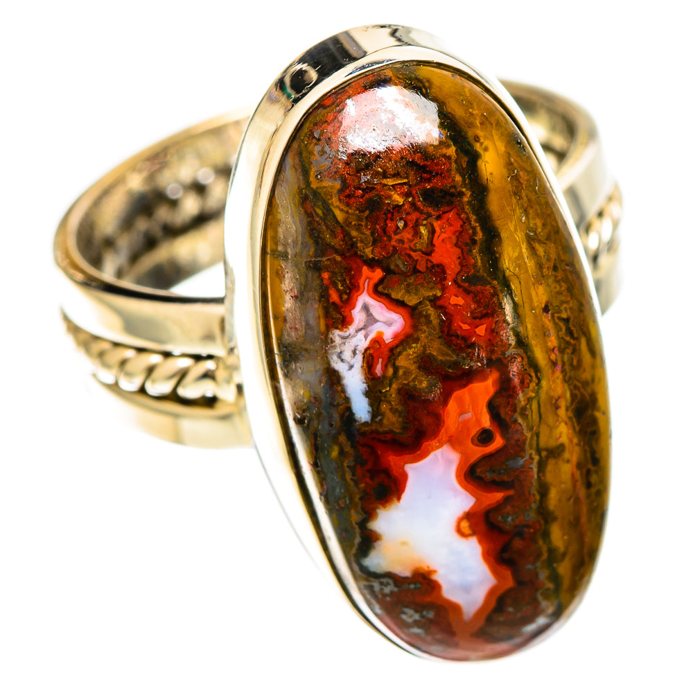 Moroccan Agate Rings handcrafted by Ana Silver Co - RING109333 - Photo 2