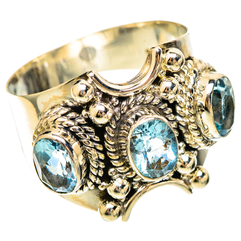 Blue Topaz Rings handcrafted by Ana Silver Co - RING109354 - Photo 2
