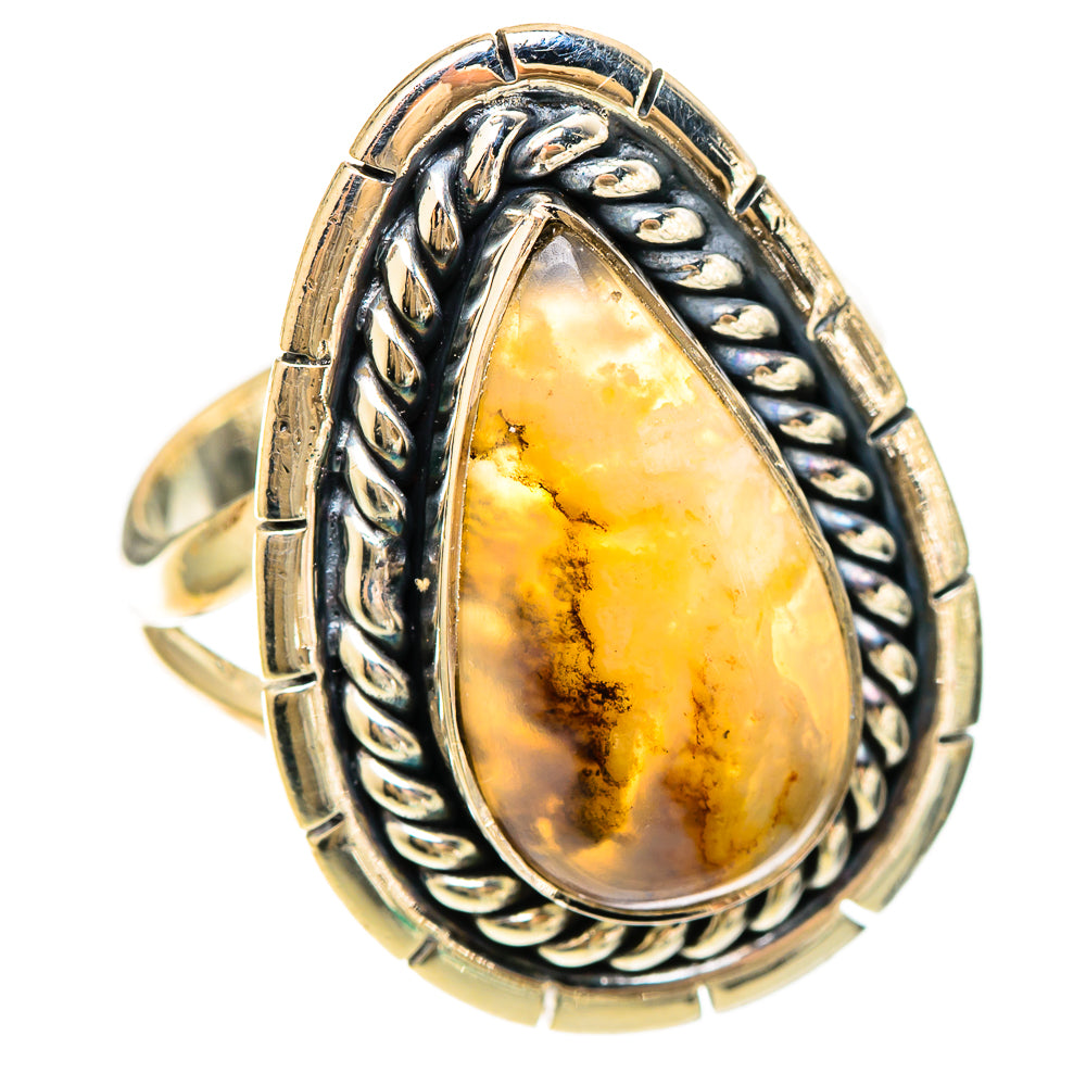 Plume Agate Rings handcrafted by Ana Silver Co - RING109363 - Photo 2
