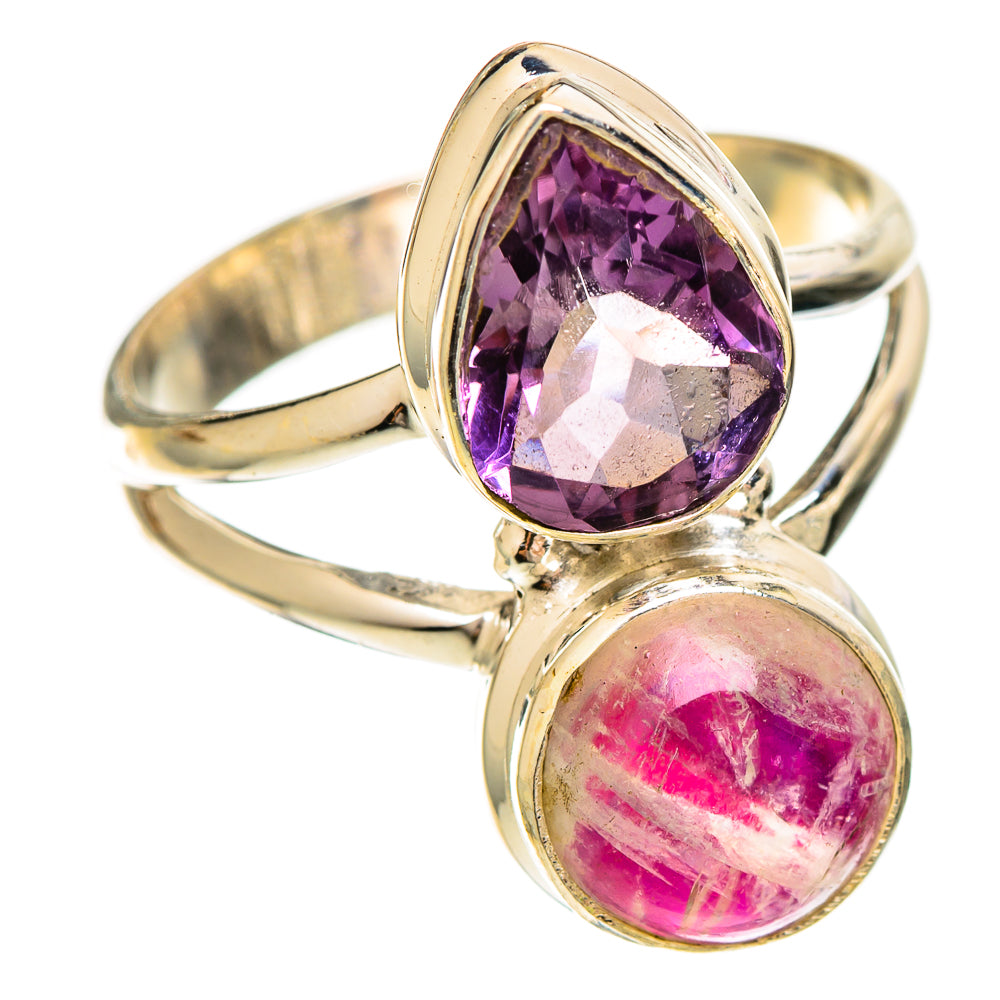 Pink Moonstone Rings handcrafted by Ana Silver Co - RING109380 - Photo 2
