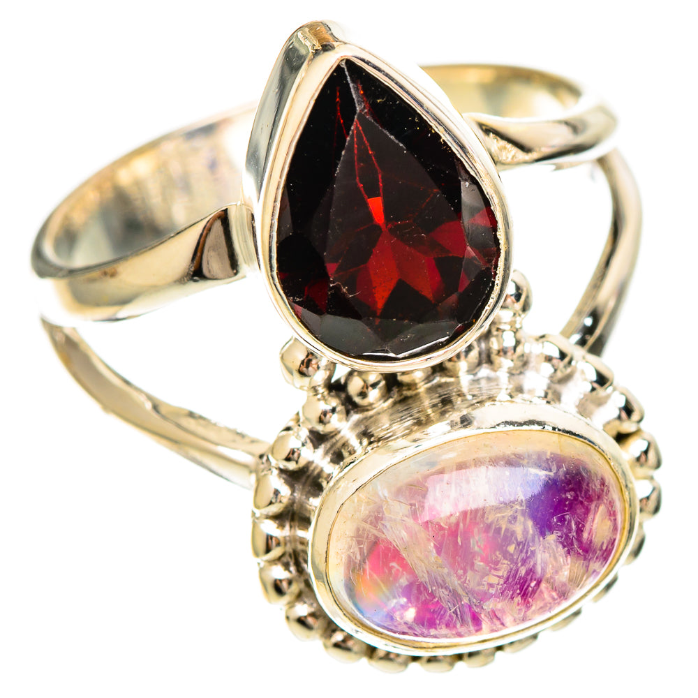 Pink Moonstone Rings handcrafted by Ana Silver Co - RING109381 - Photo 2