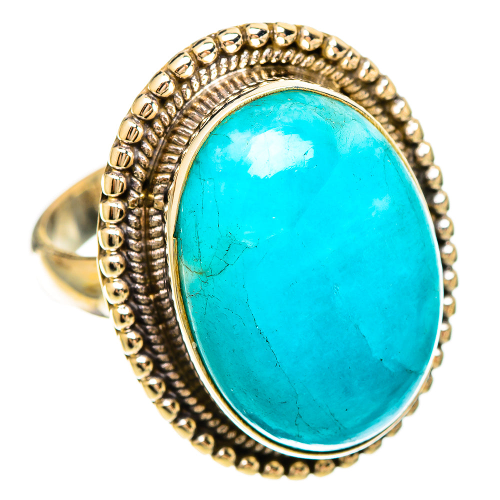 Peruvian Amazonite Rings handcrafted by Ana Silver Co - RING109390 - Photo 2