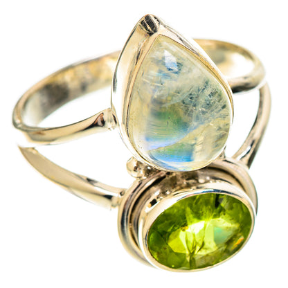 Green Moonstone Rings handcrafted by Ana Silver Co - RING109393 - Photo 2