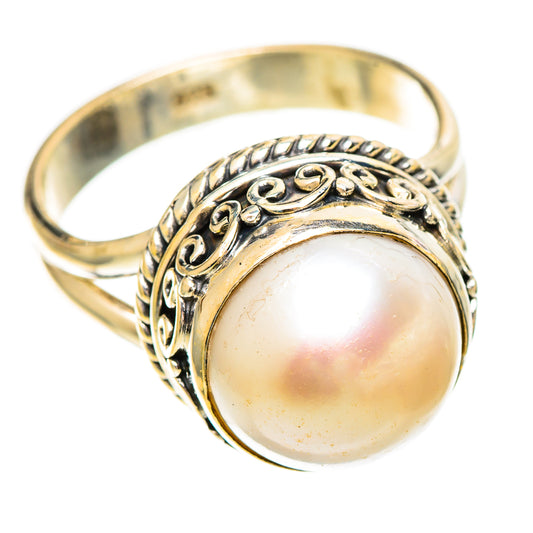 Cultured Pearl Rings handcrafted by Ana Silver Co - RING109401 - Photo 2