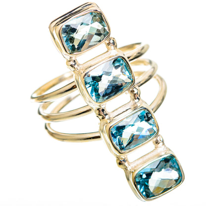 Blue Topaz Rings handcrafted by Ana Silver Co - RING109458 - Photo 2