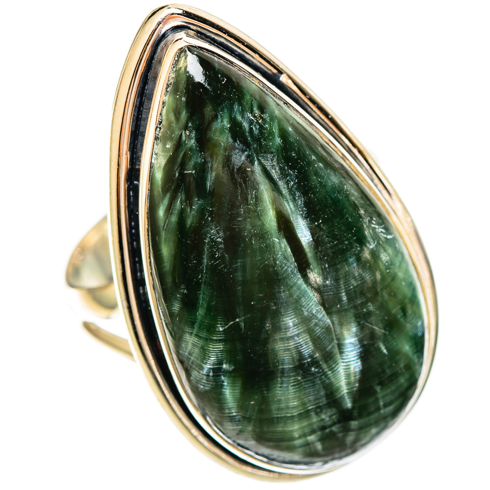Seraphinite Rings handcrafted by Ana Silver Co - RING109463 - Photo 2