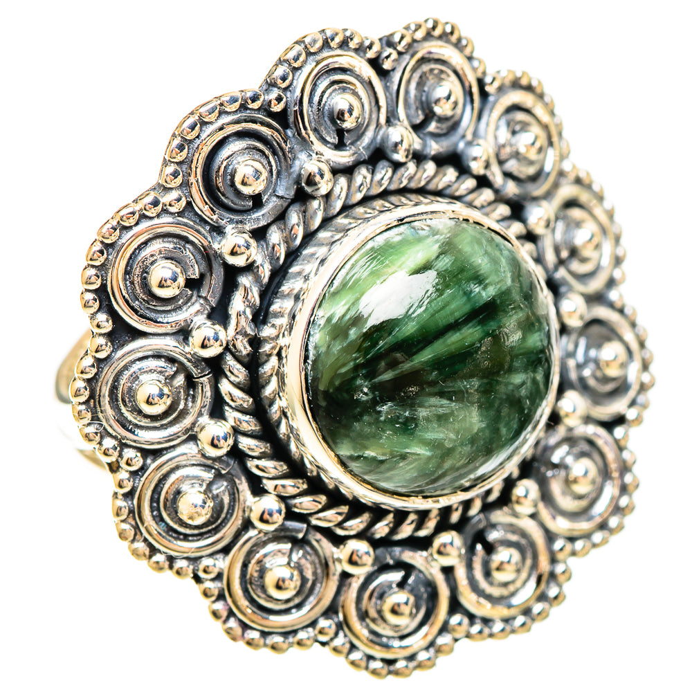 Seraphinite Rings handcrafted by Ana Silver Co - RING109469 - Photo 2