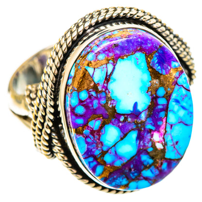 Spiny Oyster Turquoise Rings handcrafted by Ana Silver Co - RING109485 - Photo 2