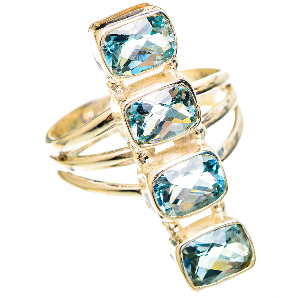 Blue Topaz Rings handcrafted by Ana Silver Co - RING109500 - Photo 2