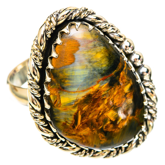Golden Pietersite Rings handcrafted by Ana Silver Co - RING109525 - Photo 2