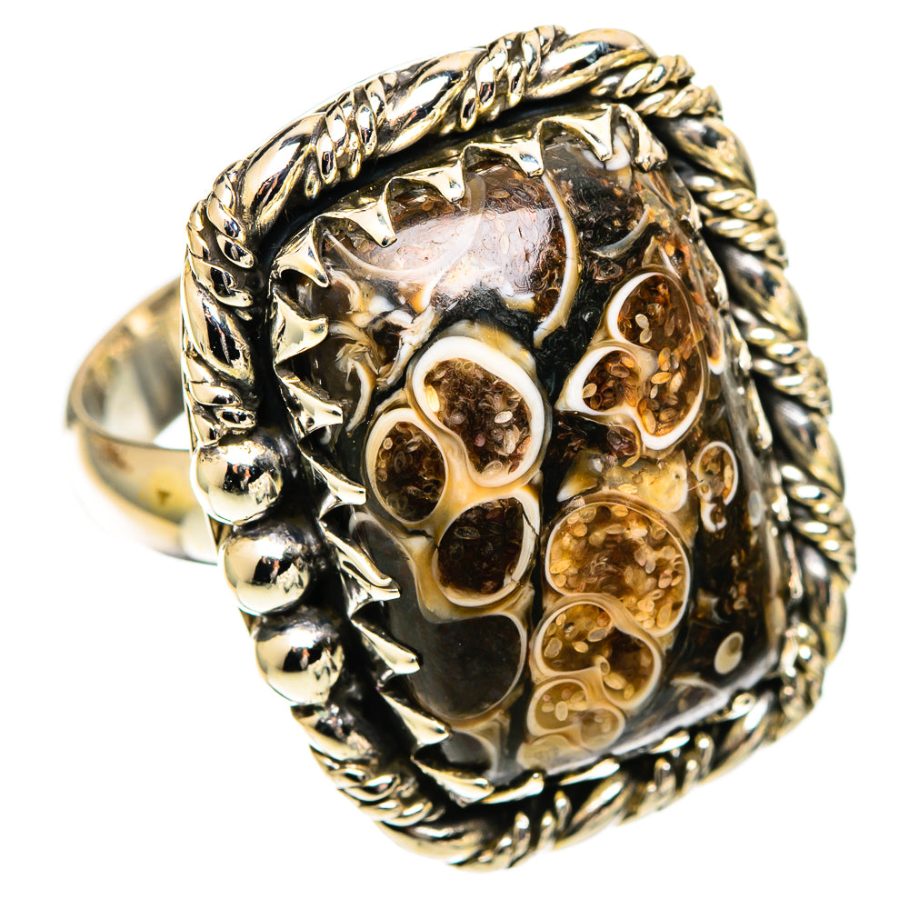 Turritella Agate Rings handcrafted by Ana Silver Co - RING109542 - Photo 2