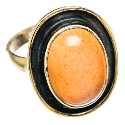 Peach Moonstone Rings handcrafted by Ana Silver Co - RING109544 - Photo 2