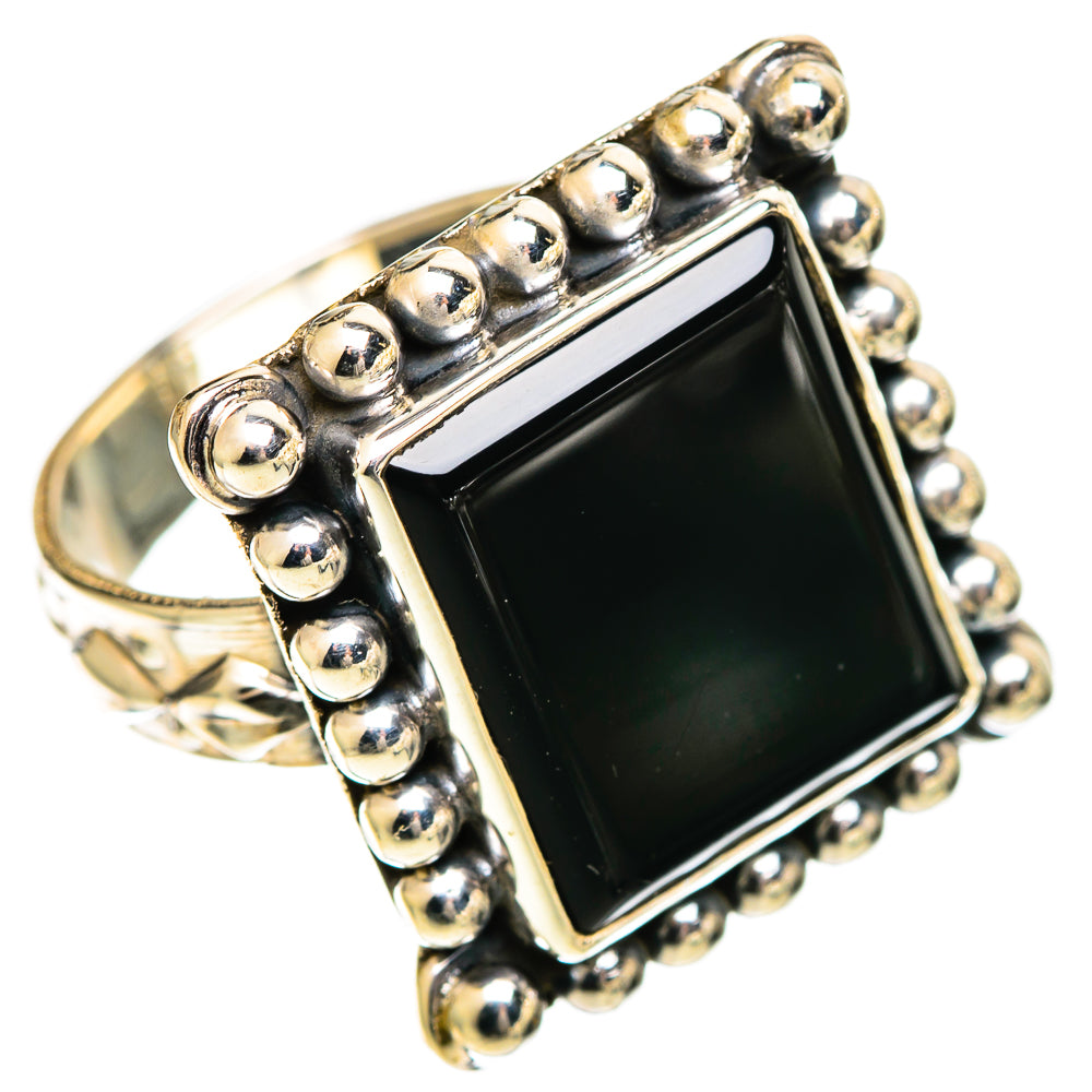 Black Onyx Rings handcrafted by Ana Silver Co - RING109554 - Photo 2
