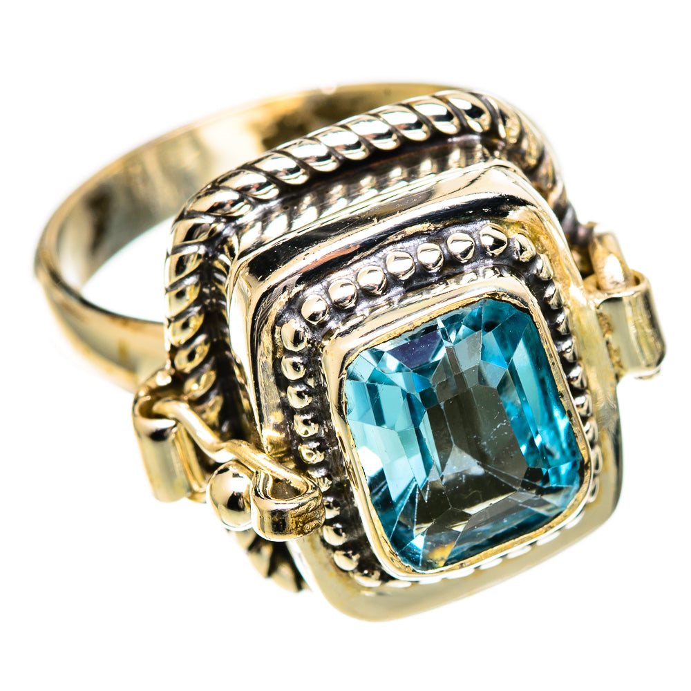Blue Topaz Rings handcrafted by Ana Silver Co - RING109569 - Photo 2