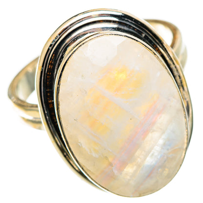 Rainbow Moonstone Rings handcrafted by Ana Silver Co - RING109584 - Photo 2