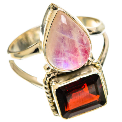 Pink Moonstone Rings handcrafted by Ana Silver Co - RING109590 - Photo 2