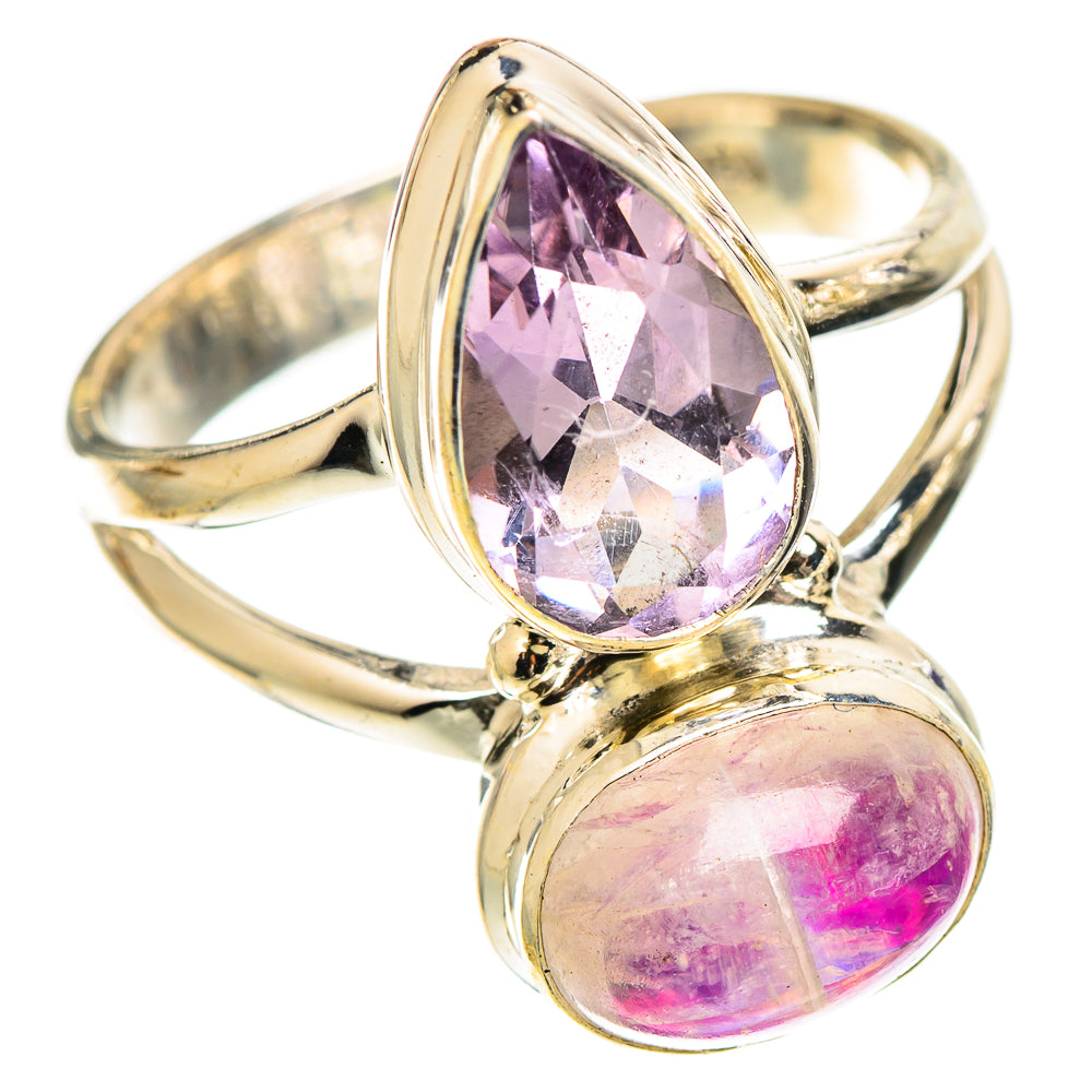 Pink Moonstone Rings handcrafted by Ana Silver Co - RING109591 - Photo 2