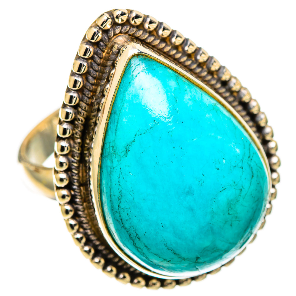 Peruvian Amazonite Rings handcrafted by Ana Silver Co - RING109596 - Photo 2