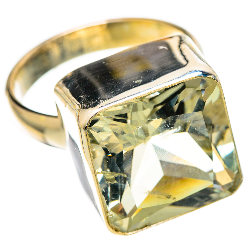 Green Amethyst Rings handcrafted by Ana Silver Co - RING109601 - Photo 2