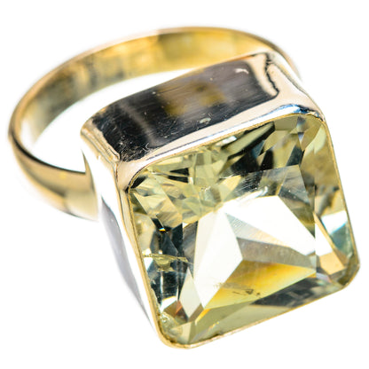 Green Amethyst Rings handcrafted by Ana Silver Co - RING109601 - Photo 2
