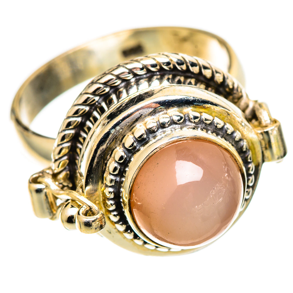 Peach Moonstone Rings handcrafted by Ana Silver Co - RING109606 - Photo 2