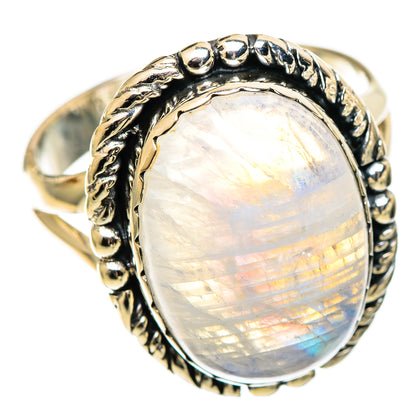 Rainbow Moonstone Rings handcrafted by Ana Silver Co - RING109615 - Photo 2
