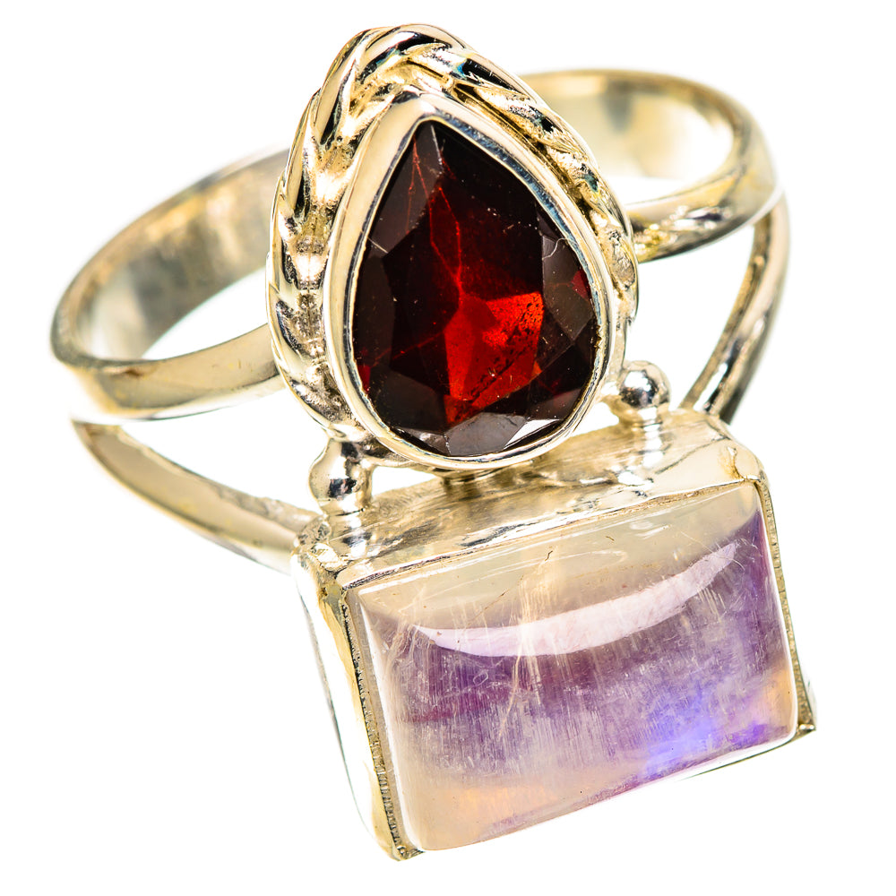 Pink Moonstone Rings handcrafted by Ana Silver Co - RING109619 - Photo 2