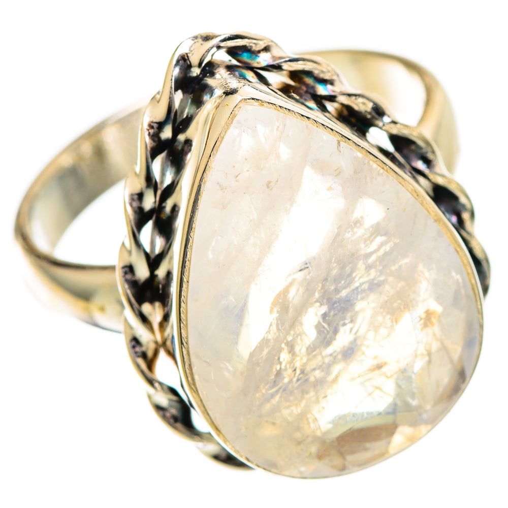 Rainbow Moonstone Rings handcrafted by Ana Silver Co - RING109638 - Photo 2