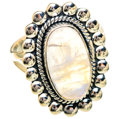 Rainbow Moonstone Rings handcrafted by Ana Silver Co - RING109642 - Photo 2