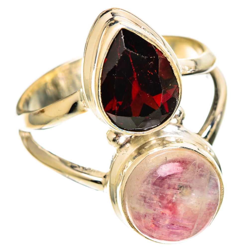 Pink Moonstone Rings handcrafted by Ana Silver Co - RING109645 - Photo 2