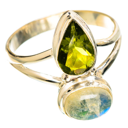 Green Moonstone Rings handcrafted by Ana Silver Co - RING109653 - Photo 2