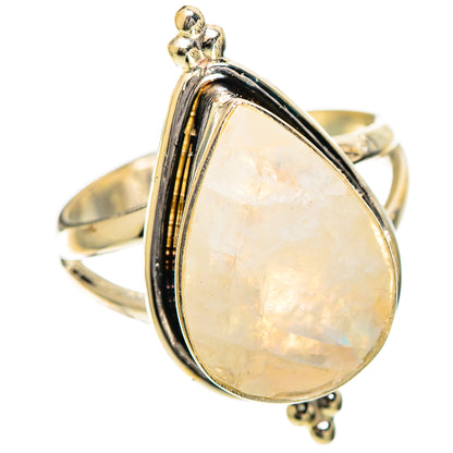 Rainbow Moonstone Rings handcrafted by Ana Silver Co - RING109666 - Photo 2
