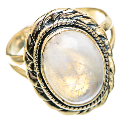 Rainbow Moonstone Rings handcrafted by Ana Silver Co - RING109671 - Photo 2
