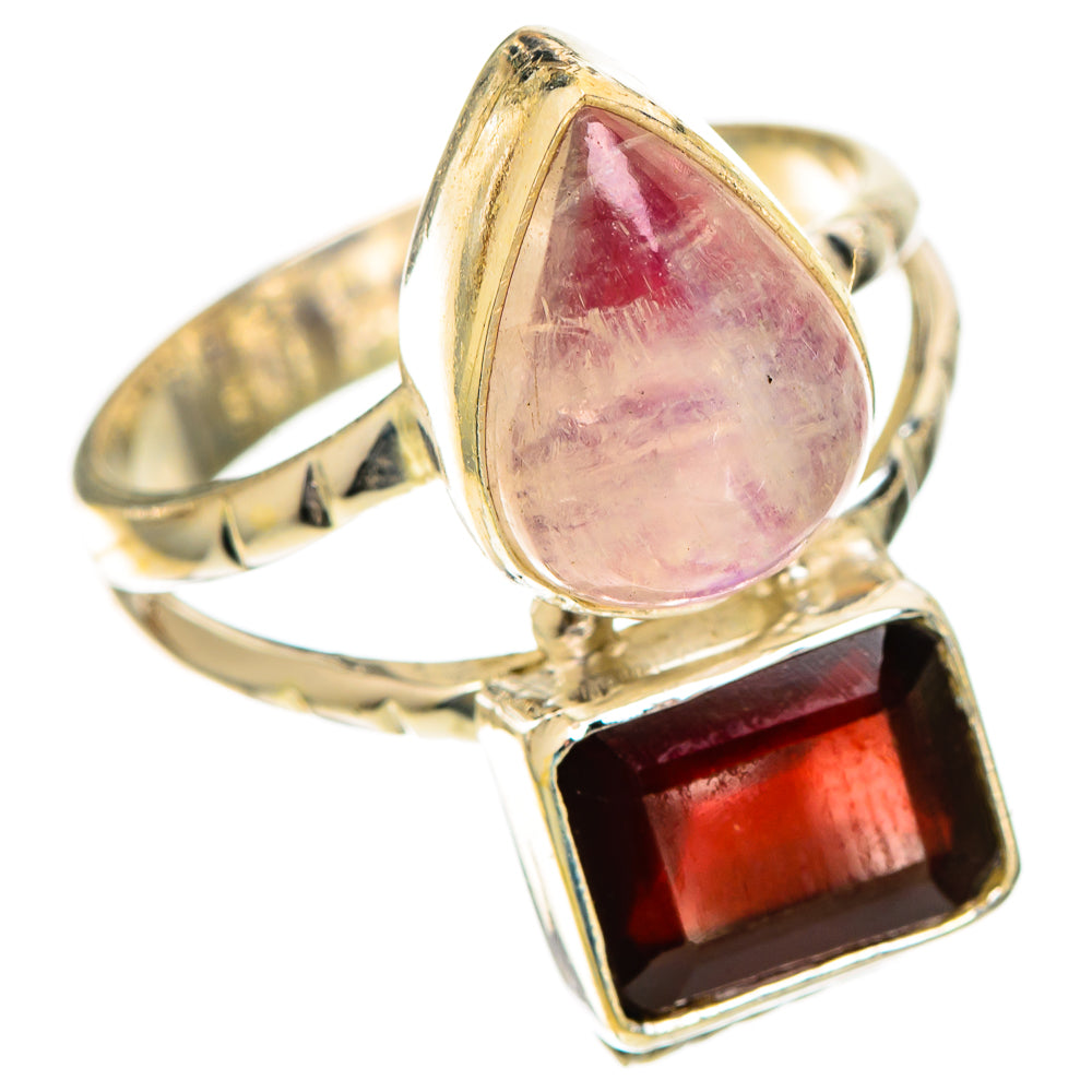 Pink Moonstone Rings handcrafted by Ana Silver Co - RING109672 - Photo 2
