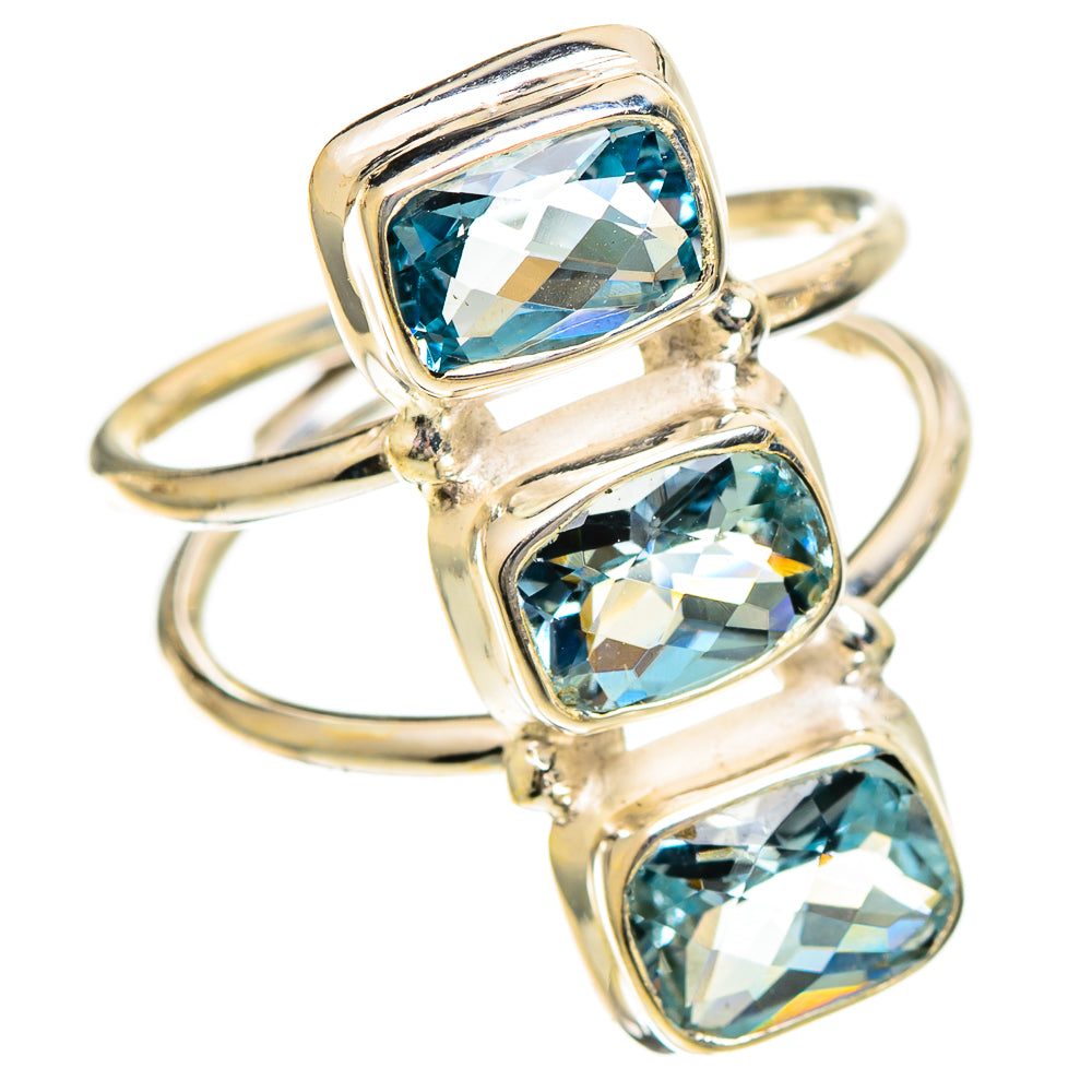 Blue Topaz Rings handcrafted by Ana Silver Co - RING109677 - Photo 2