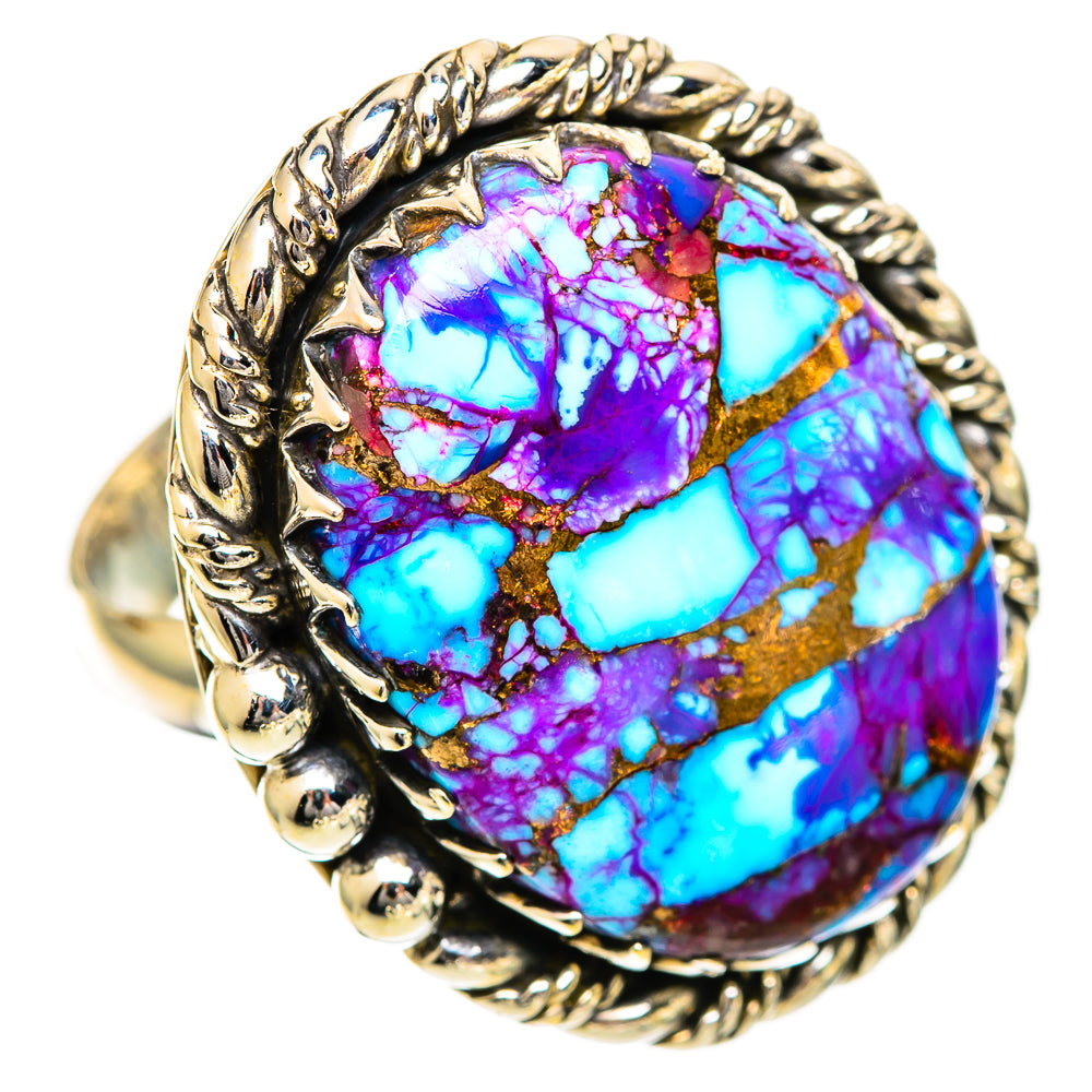 Spiny Oyster Turquoise Rings handcrafted by Ana Silver Co - RING109699 - Photo 2