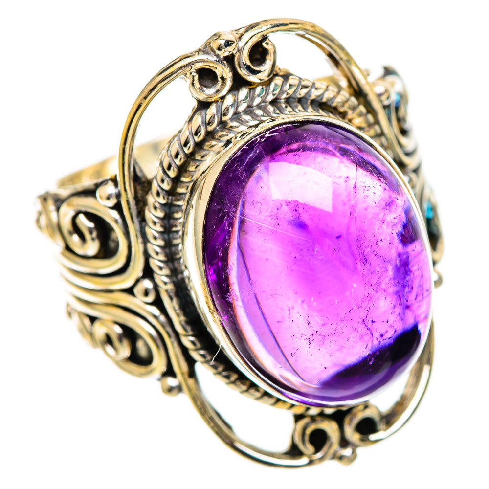Amethyst Rings handcrafted by Ana Silver Co - RING109700 - Photo 2
