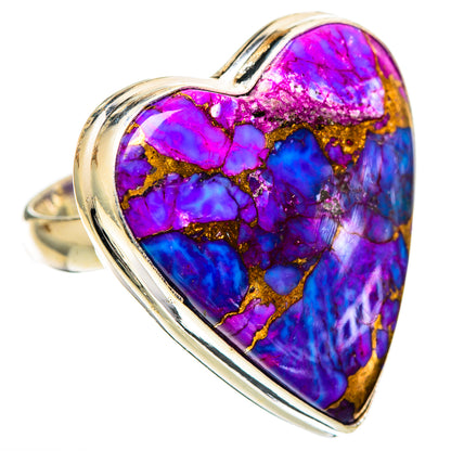 Purple Copper Composite Turquoise Rings handcrafted by Ana Silver Co - RING109703 - Photo 2