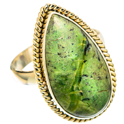 African Green Opal Rings handcrafted by Ana Silver Co - RING109725 - Photo 2