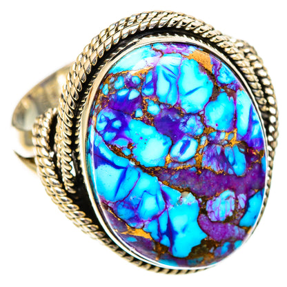 Spiny Oyster Turquoise Rings handcrafted by Ana Silver Co - RING109742 - Photo 2