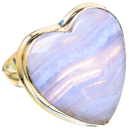 Blue Lace Agate Rings handcrafted by Ana Silver Co - RING109747 - Photo 2