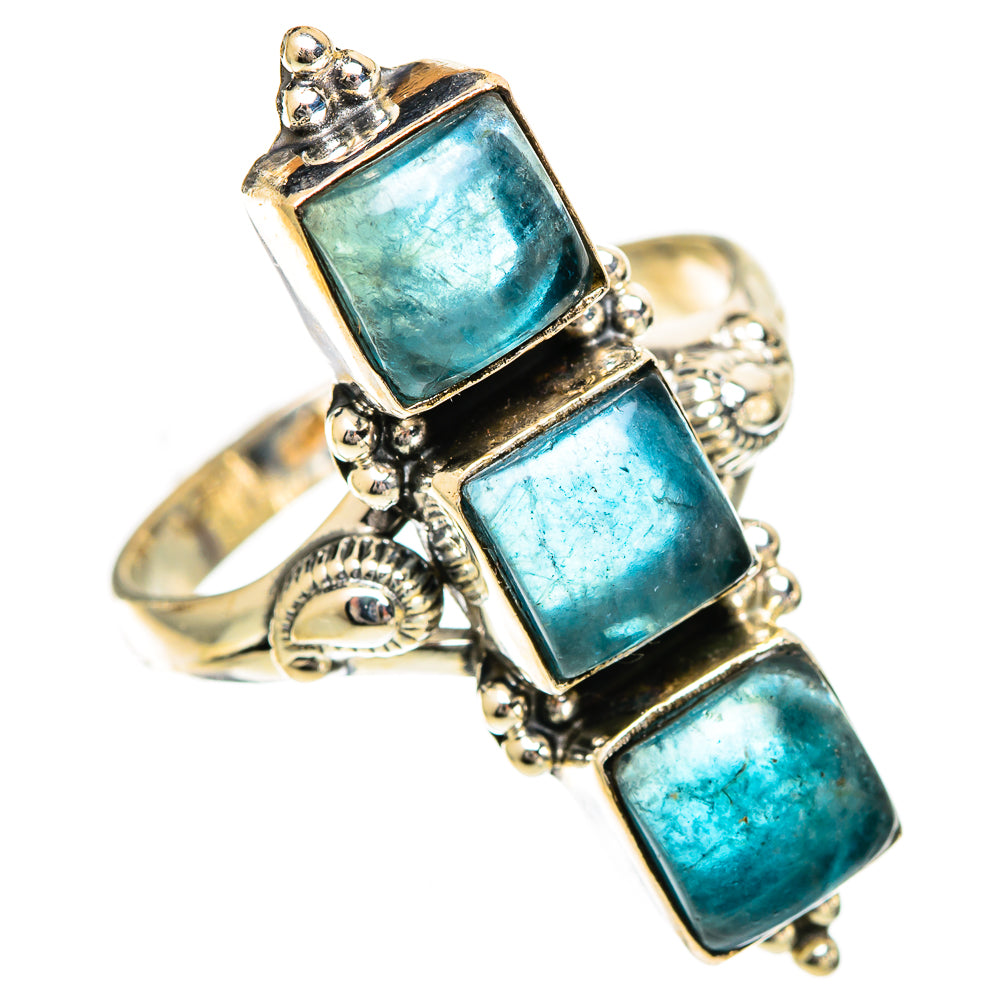 Blue Fluorite Rings handcrafted by Ana Silver Co - RING109753 - Photo 2