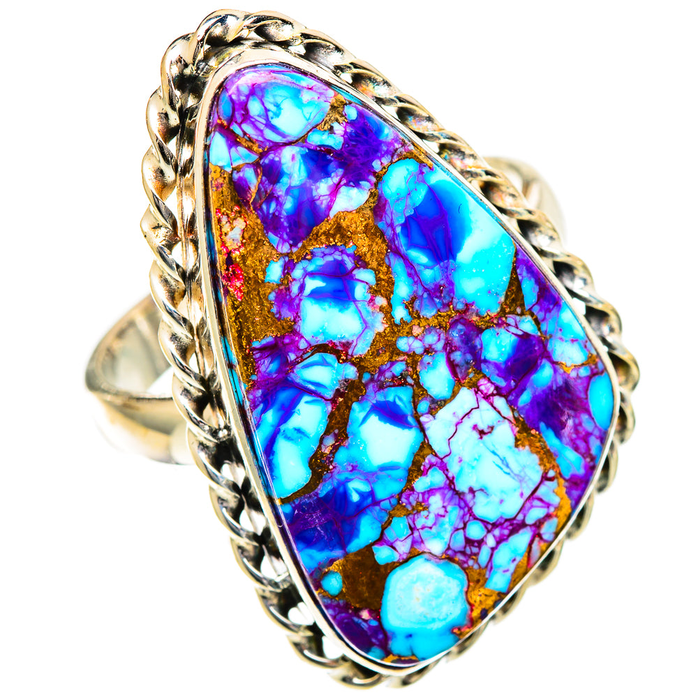 Spiny Oyster Turquoise Rings handcrafted by Ana Silver Co - RING109782 - Photo 2