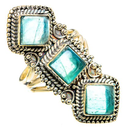 Blue Fluorite Rings handcrafted by Ana Silver Co - RING109797 - Photo 2