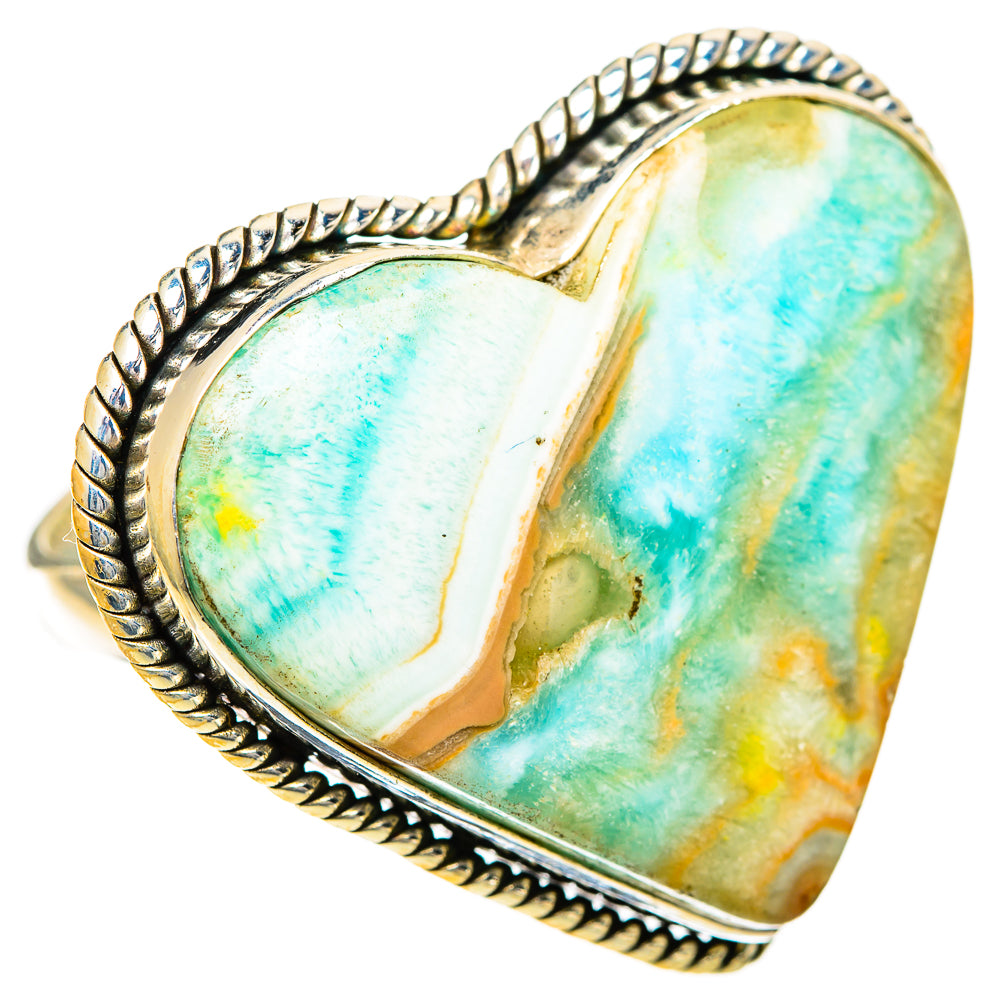 Peruvian Amazonite Rings handcrafted by Ana Silver Co - RING109798 - Photo 2